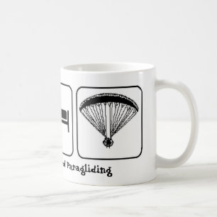 Äta, sova, driven Paragliding Kaffemugg