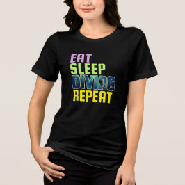 äta sova dykning upprepa t shirt