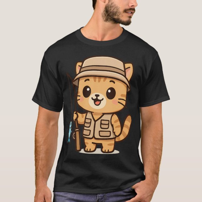 äta sova fiske upprepa t shirt (Framsida)