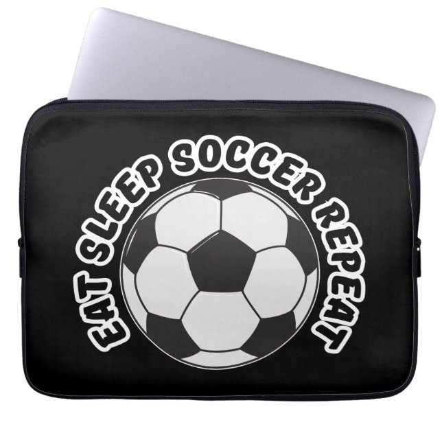 äta sova fotboll upprepa  laptop fodral (Framsidan)