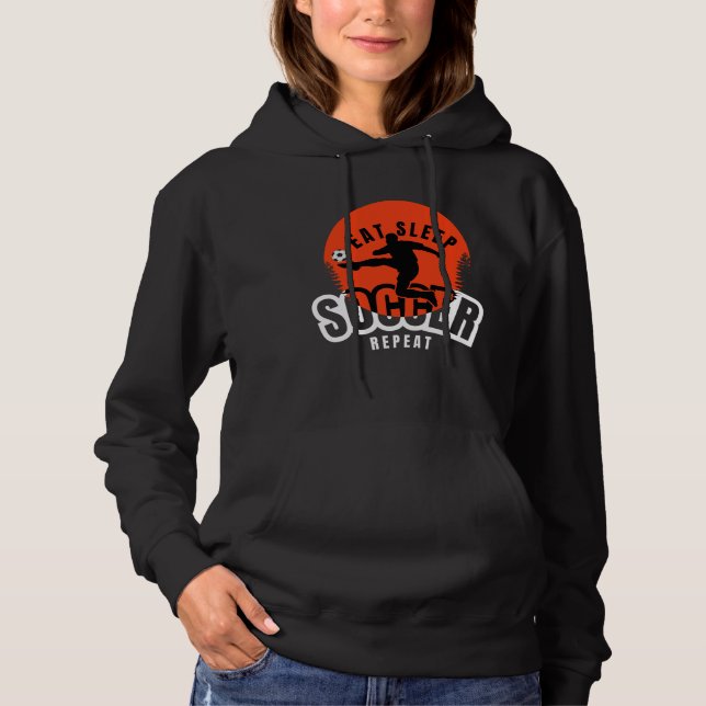 äta sova fotboll upprepa  t shirt (Framsida)