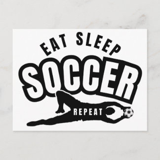 äta sova fotboll upprepa vykort