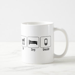 Äta, sova, Geocache Kaffemugg