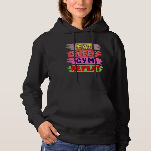 äta sova gymma repetera t shirt (Framsida)