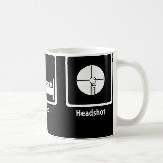 Äta, sova, headshoten - FPS-Gamer Kaffemugg