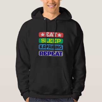 äta sova kajakåkning upprepa hoodie