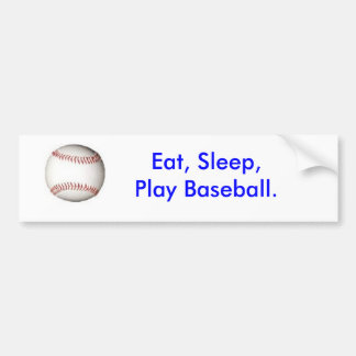 Äta, sova, leka baseball. bildekal