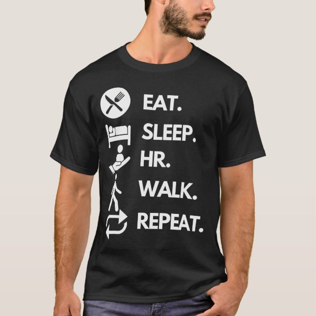 Äta-Sova-Löpning-Gå-Upprepa T Shirt (Framsida)