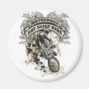 Äta, sova, rida motocrossen magnet