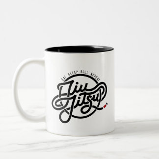 Äta, sova, rulla, den TwoTone muggen för Två-Tonad Mugg