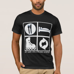 ÄTA, SOVA, RULLBLADET OCH REPETITION T SHIRT