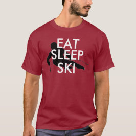 Äta, sova, skida t-shirt