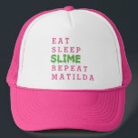 Äta, sova, slime, geggig repetition keps<br><div class="desc">Äta,  sova,  slime,  repetition,  den perfekta gåvan för slimeälskare i ditt liv. Ideal för flickor,  pojkar och tweens. Om dina barn är alltid på jakten för,  limma,  görar perfekt glitter och activatoren för slimedanandetillförsel som detta kunde vara,  oreda fri födelsedag eller julklapp för dig.</div>