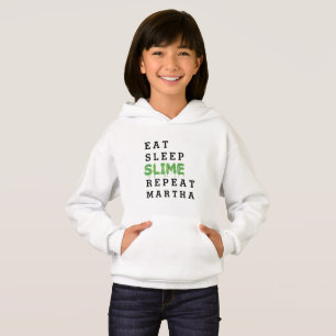 äta, sova, slime, geggig repetition t shirt