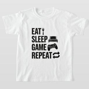 Äta Sova Spela Repetera Spelande T Shirt