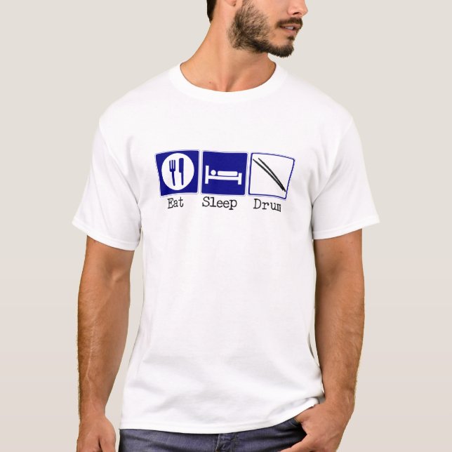 Äta, sova, trumma t-shirt (Framsida)