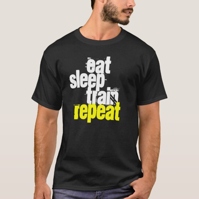 Äta, sova, utbilda, repetition | före detta elev tee shirt (Framsida)