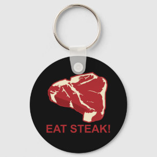 Äta STeak Nyckelring