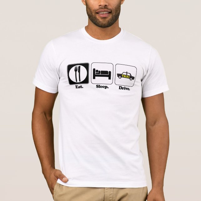 äta strömsparenhet taxi t shirt (Framsida)