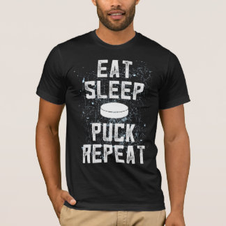 ÄTA t-skjortan för ishockey för SÖMNPUCKrepetition Tee