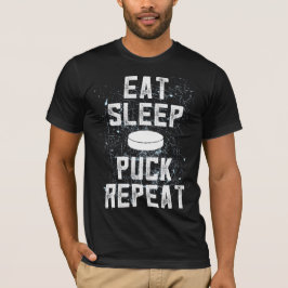 ÄTA t-skjortan för ishockey för SÖMNPUCKrepetition Tee Shirt