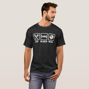 Äta T-tröja för biljard för sömnlekbassängen T Shirt