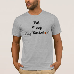 Äta T-tröja för sömnlekbasket T-shirt