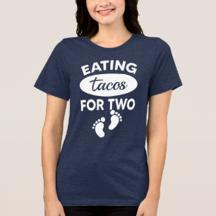 Äta tacos för två rolig mors dag t shirt
