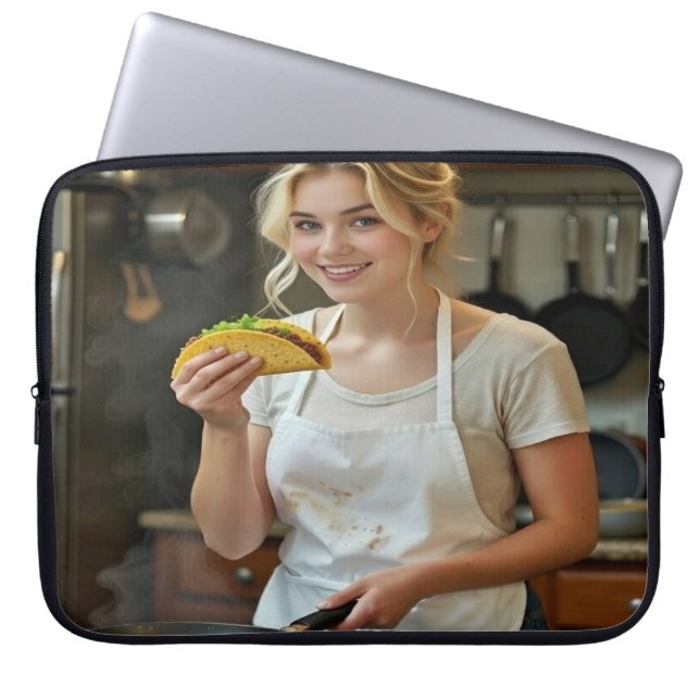 Äta Tacos Foto Anpassa Laptop Fodral (Framsidan)