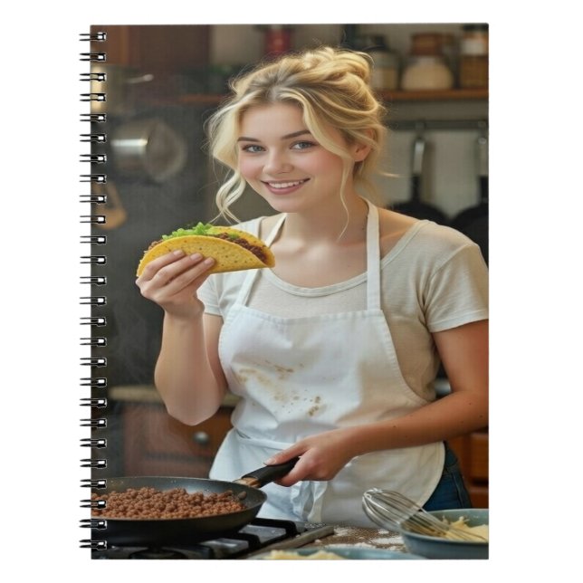 Äta Tacos Foto Personalisera Anpassa Anteckningsbok (Framsidan)