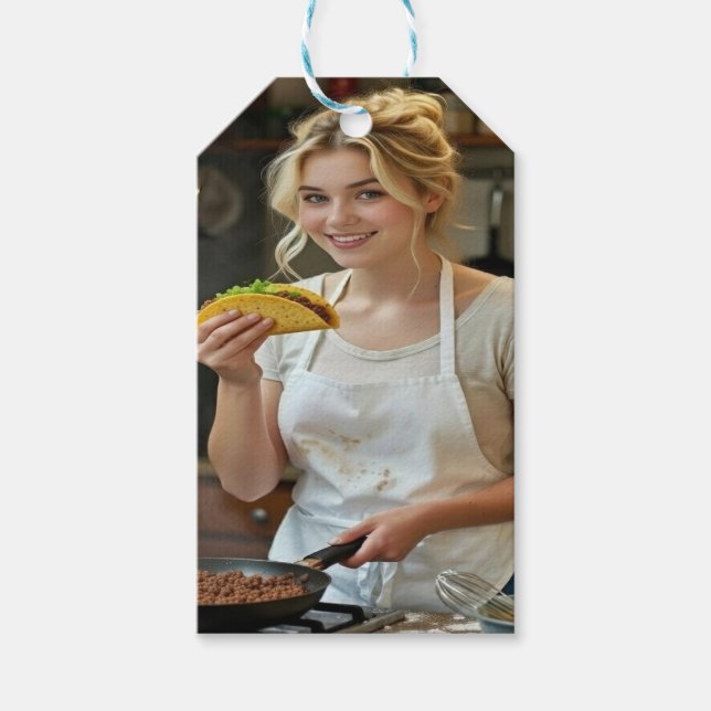 Äta Tacos Foto Personalisera Anpassa Presentetikett (Framsidan)