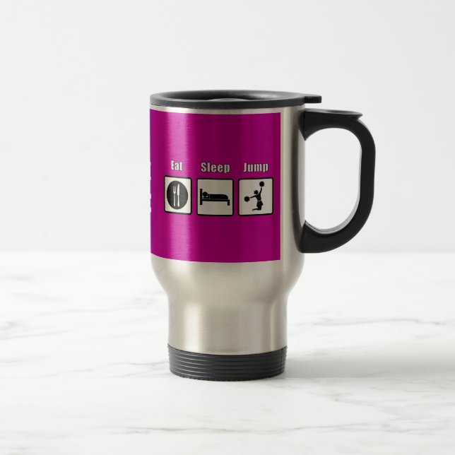 Äta travel mug för sömnhopphejaklacksledaren resemugg (Höger)