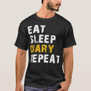 äta upp sömndagbok upprepa t shirt