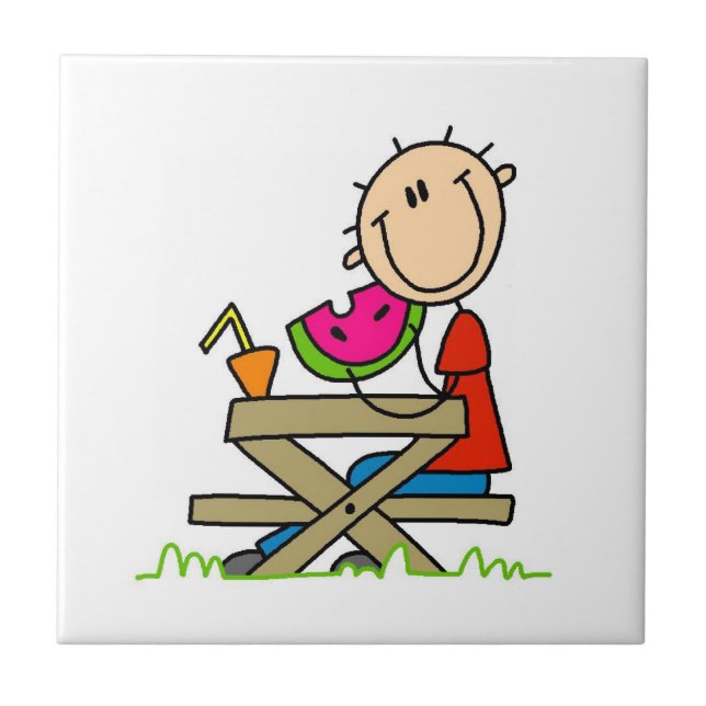 Äta vattenmelon kakelplatta (Framsidan)