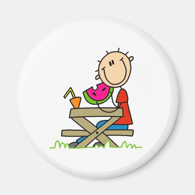 Äta vattenmelon magnet (Framsidan)