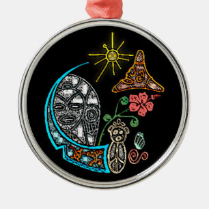 Atabey Taino Goddess ursprungssymboler Julgransprydnad Metall