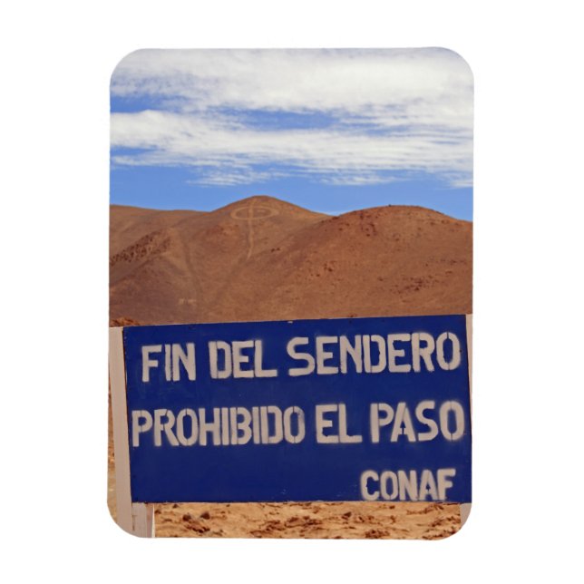Atacama geoglyph, Chile Magnet (Vertikal)
