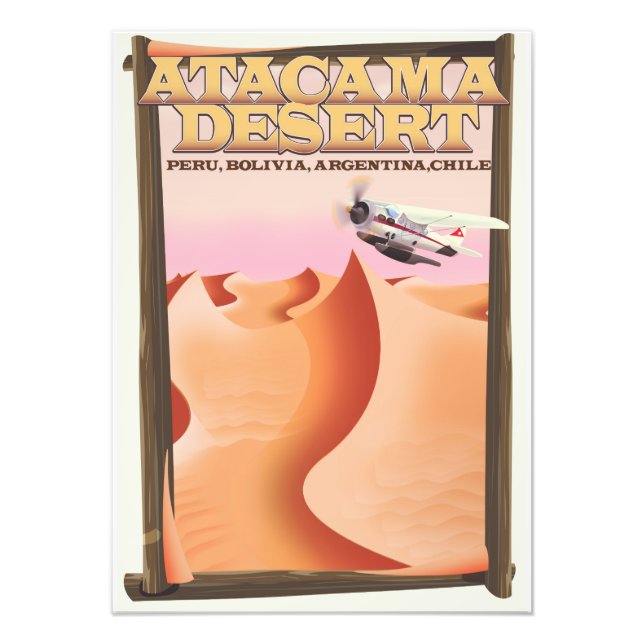 Atacama ökenäventyr resaffisch. fototryck (Framsidan)