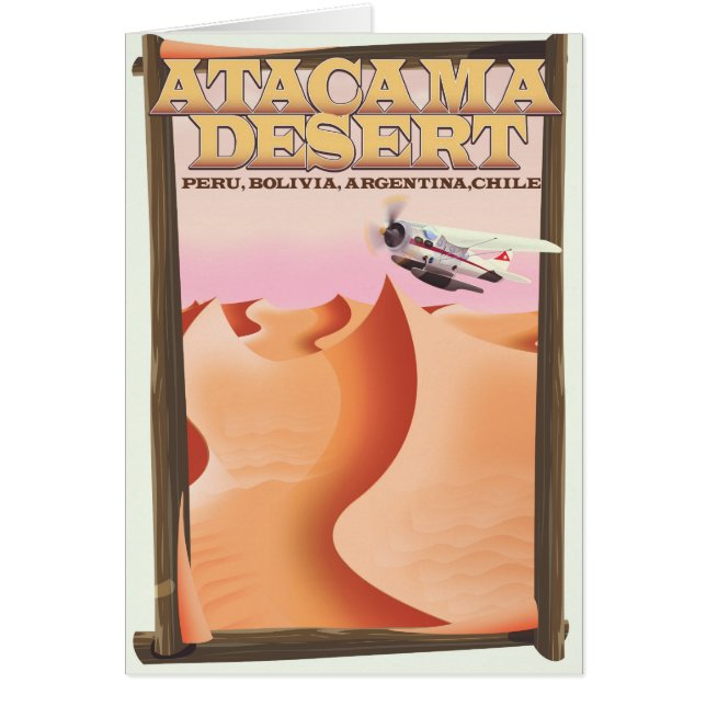 Atacama ökenäventyr resaffisch. hälsningskort (Framsidan)