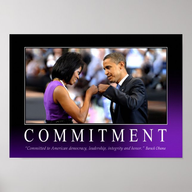 Åtagande (Obama Fist Bump) Poster (Framsidan)