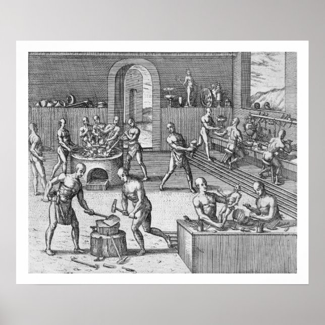 Atahualpas goldsmiths workshop i Quito, f Poster (Framsidan)