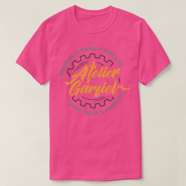 Atalier Garfiel Modern Logotyp T Shirt (Design framsida)