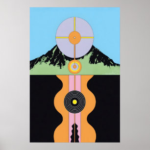 Atami Japansk Abstrakt Bauhaus Formel Modern Poster