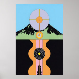 Atami Japansk Abstrakt Bauhaus Formel Modern Poster