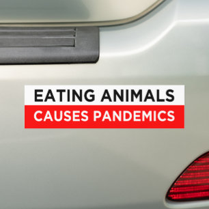 ätande djur orsakar pandemier vegan bildekal
