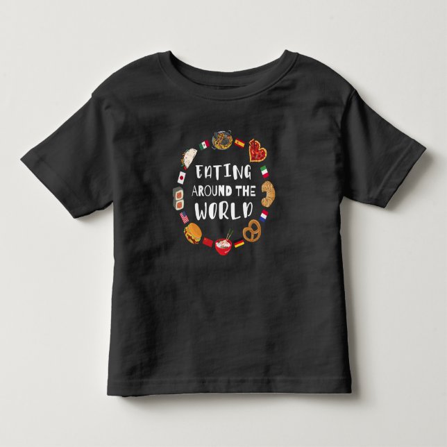 Ätande värld runt t shirt (Framsida)