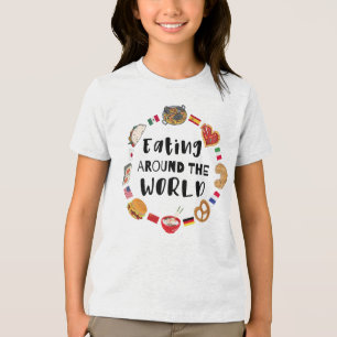 Ätande värld runt t shirt