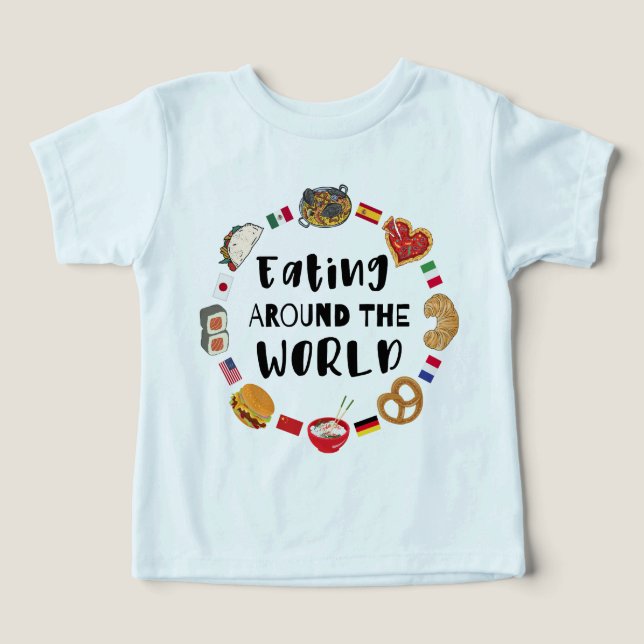 Ätande värld runt t shirt (Design Framsida)