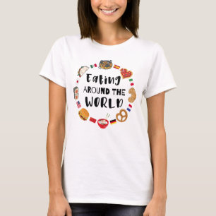 Ätande värld runt t shirt