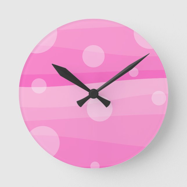 Atardecer rosado arte abstracto rund klocka (Framsida)